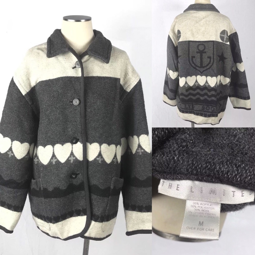 ๐ Vintage The Limited Wool Coat - Picture 1 of 5